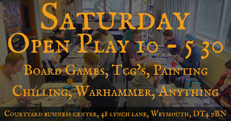 Weekly - Saturday Open Play 10am to 5:30pm