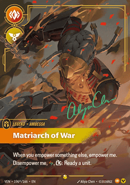 Riftbound: Single Card - Ambessa, Matriarch of War (V.3 - Signed Showcase) 196*