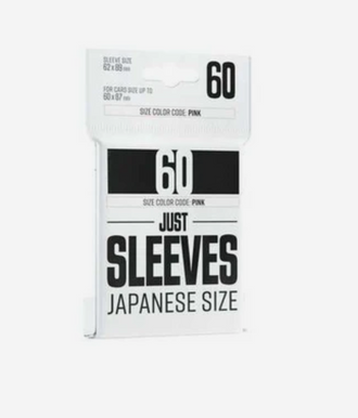 Gamegenic Just Sleeves – Japanese Size Black (60 Sleeves)