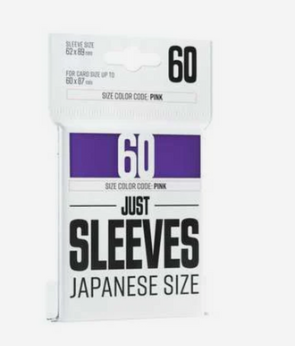 Gamegenic Just Sleeves Japanese Size Card Sleeves – Purple (60 Pack)