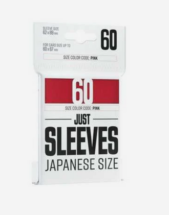 Gamegenic Just Sleeves Japanese Size Card Sleeves – Red (60 Pack)