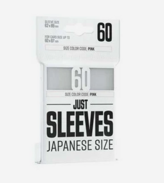 Gamegenic Just Sleeves Japanese Size – White – 60 Sleeves