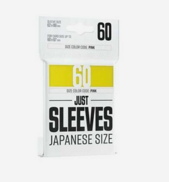 Gamegenic Just Sleeves – Japanese Size Yellow (60 Sleeves)