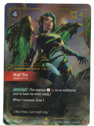 Riftbound: Single Card - Kai'Sa, Survivor (V.2 - Showcase)