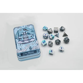 Beadle & Grimm's – Character Class Dice Set in Tin – The Monk – 14 Dice