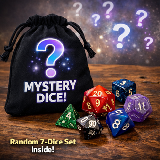 Mystery Dice Set – Random 7-Piece Polyhedral Dice with Dice Bag