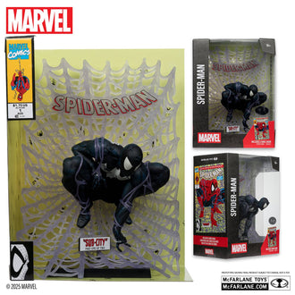 Marvel Spider-Man – Todd McFarlane Vol. 1 #1 Black Suit Platinum Edition 1/6 Scene Figure – 30cm